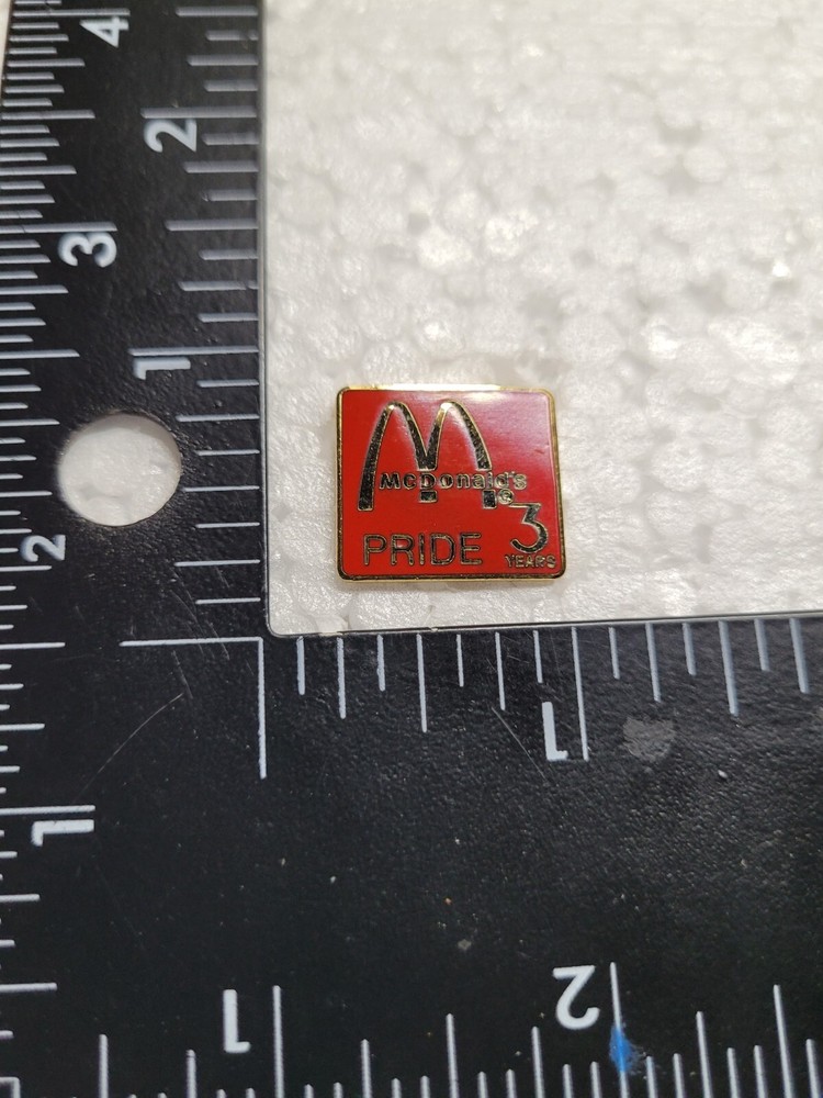 McDonald's LAPEL HAT CREW PIN PRIDE 3 YEARS