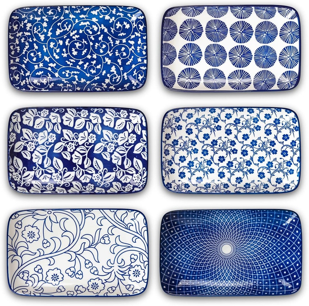 Selica Ceric 8 inch Rectangular Salad Plates, Dinner Plates, Pasta