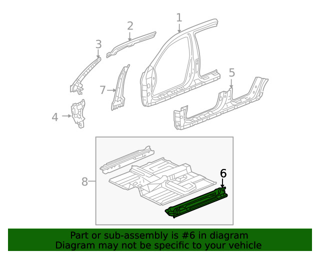 Genuine Honda Rocker Panel 65190-SDR-A20ZZ