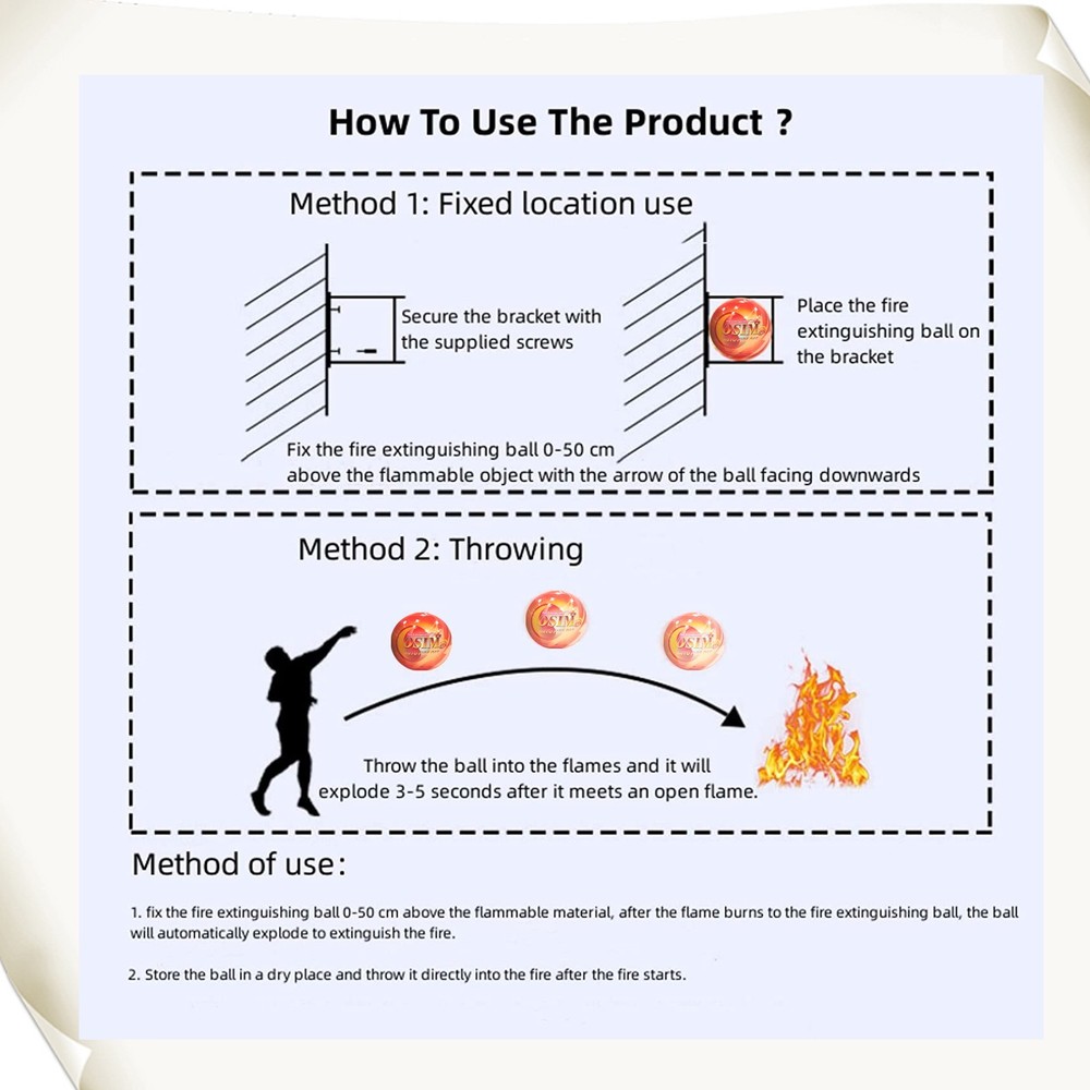 11 PACK Portable Automatic Fire Ball Extinguisher with Bracket and Hook Mount US