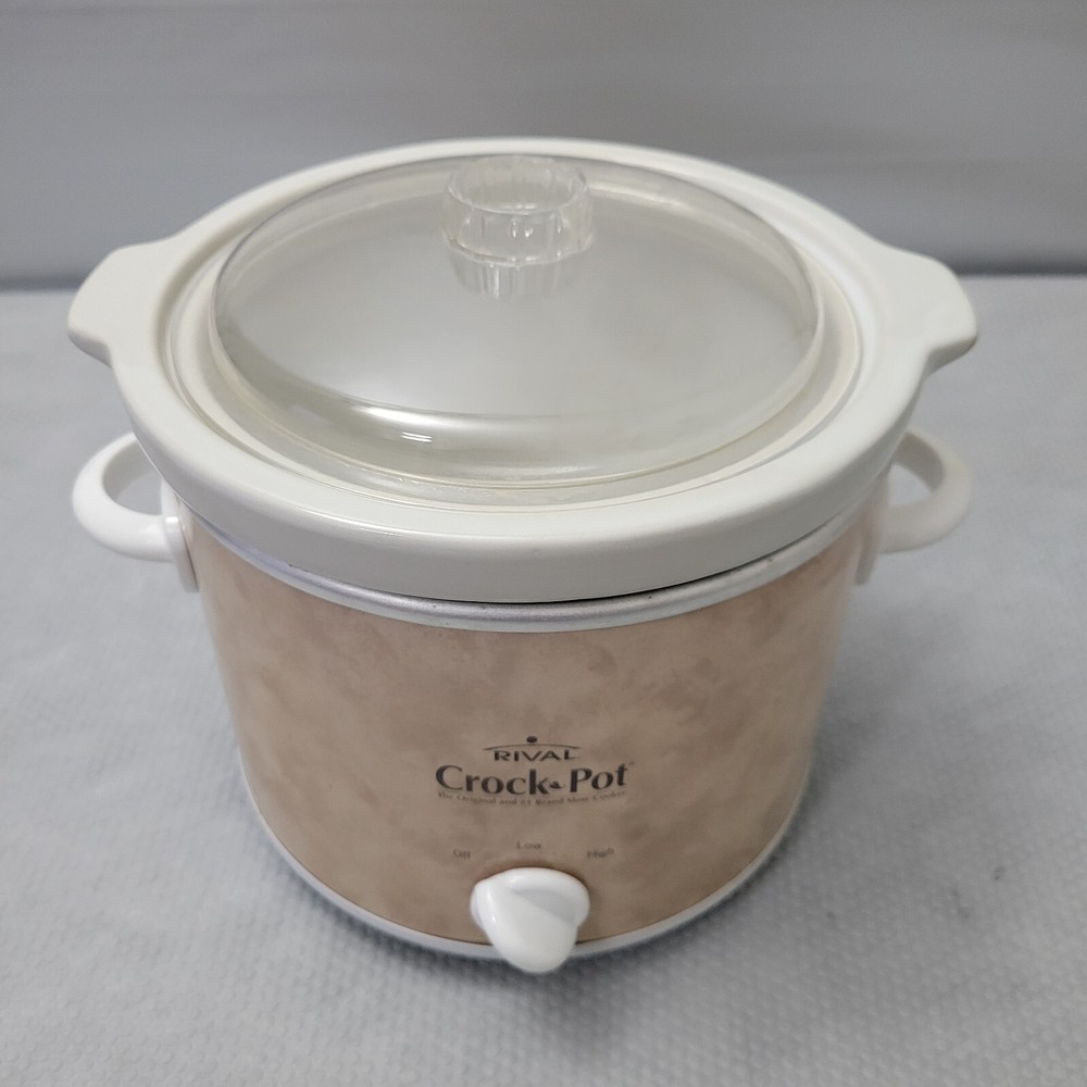 Rival 2 Qt Quart Small Crock Pot Stoneware Slow Cooker Model SCR200.