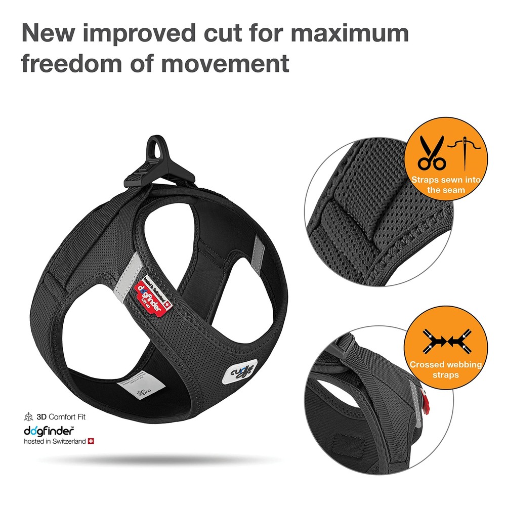 Vest Harness curli Clasp Air-Mesh Black XS