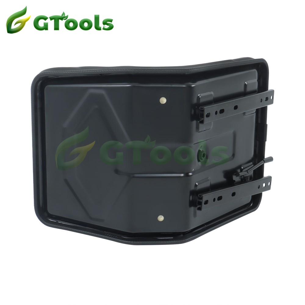 Universal Compact High Back Mower Seat Black Seat with Mounting Bolt Patterns
