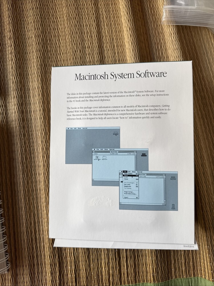 Macintosh System Software Disks 1991, Getting Started & Reference Guides 6.0.5