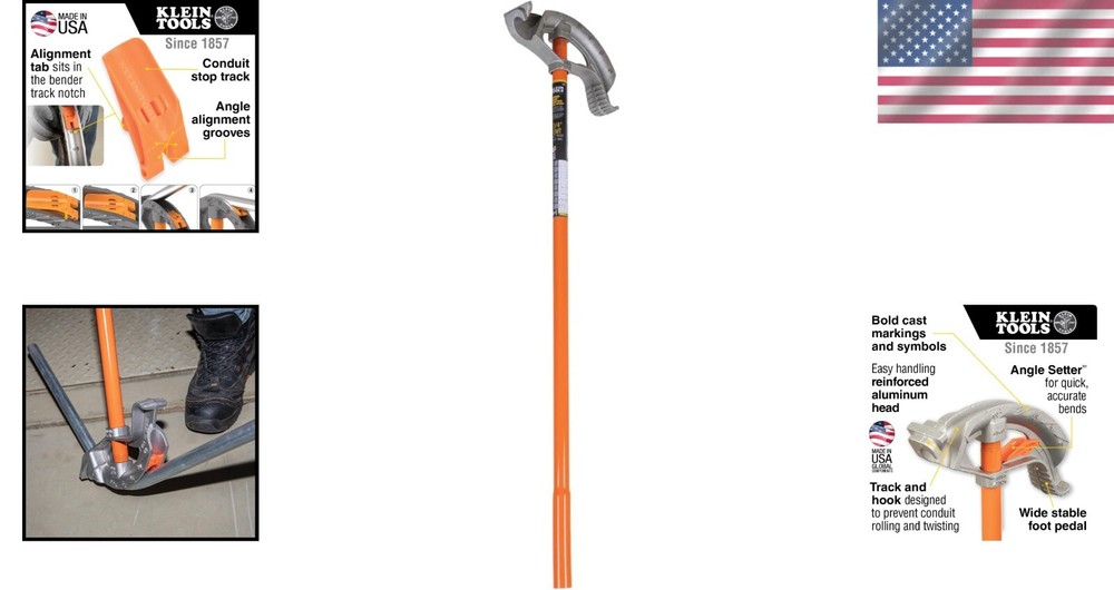 Precision Aluminum Conduit Bender with Interior Hook Surface for Stability