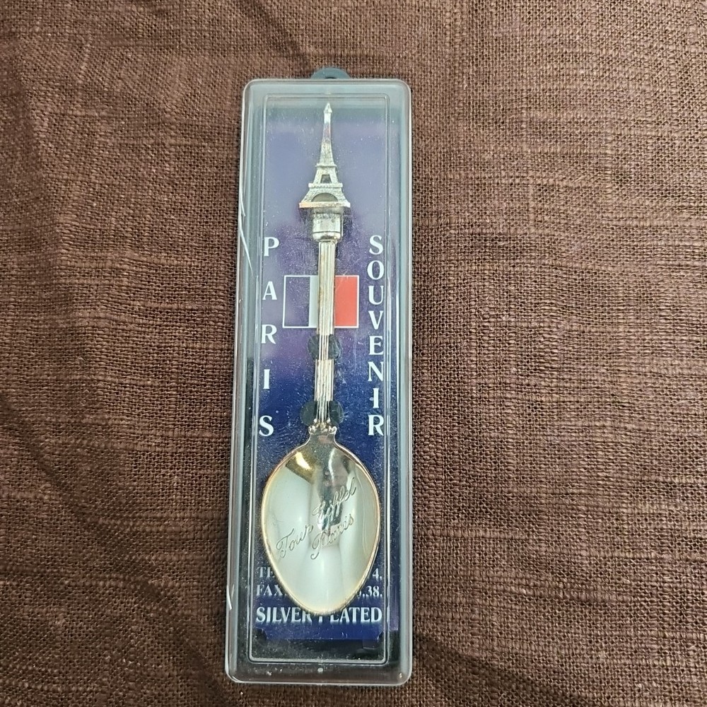 Vintage PARIS EIFFEL TOWER Silver Plated Souvenir Spoon