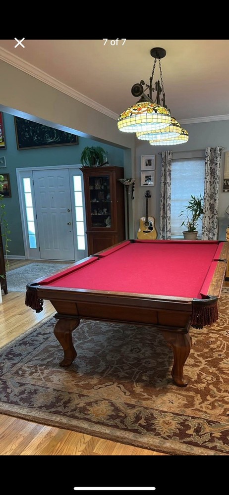 Peter Vitale Pool Table 9 Foot Billiard Table with Felt Cloth