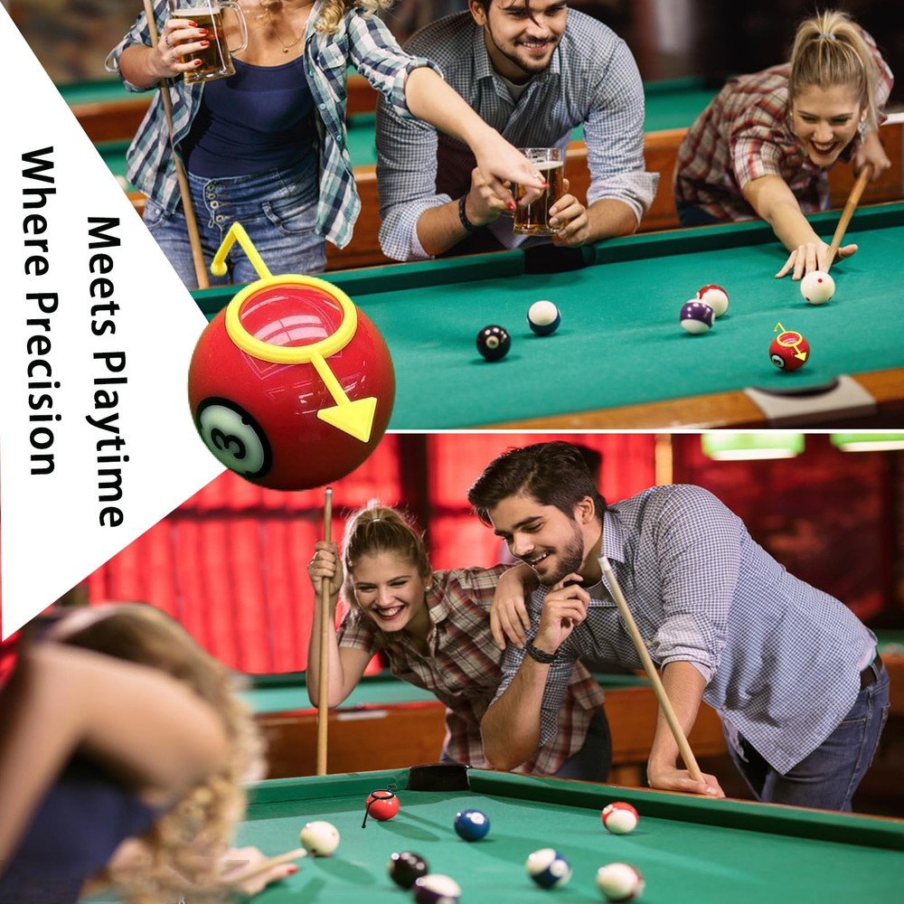 2Pack Billiards Aiming Trainer Billiards Accessories （Black red