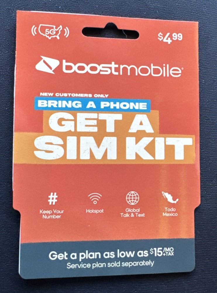 Boost Mobile SIM Card Activation Kit - New Sealed 1
