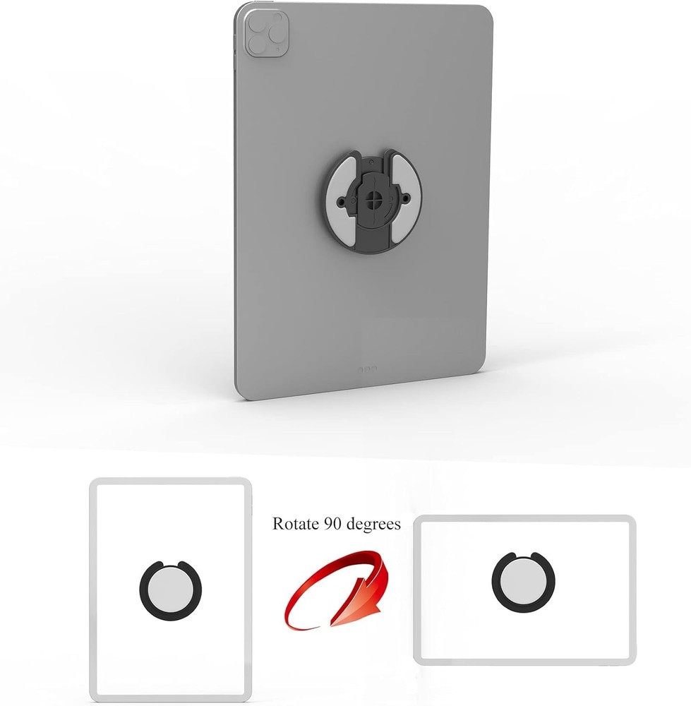 Universal Tablet Wall Mount Adjustable 90 Degrees Rotating Tablet Holder Fit ...