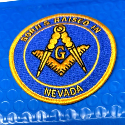 Born And Raised In Nevada Masonic Patch