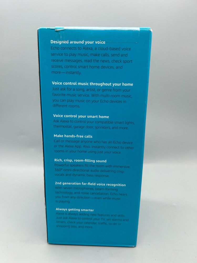 Amazon Echo (2nd Generation) Smart Speaker Alexa - Silver - Sealed