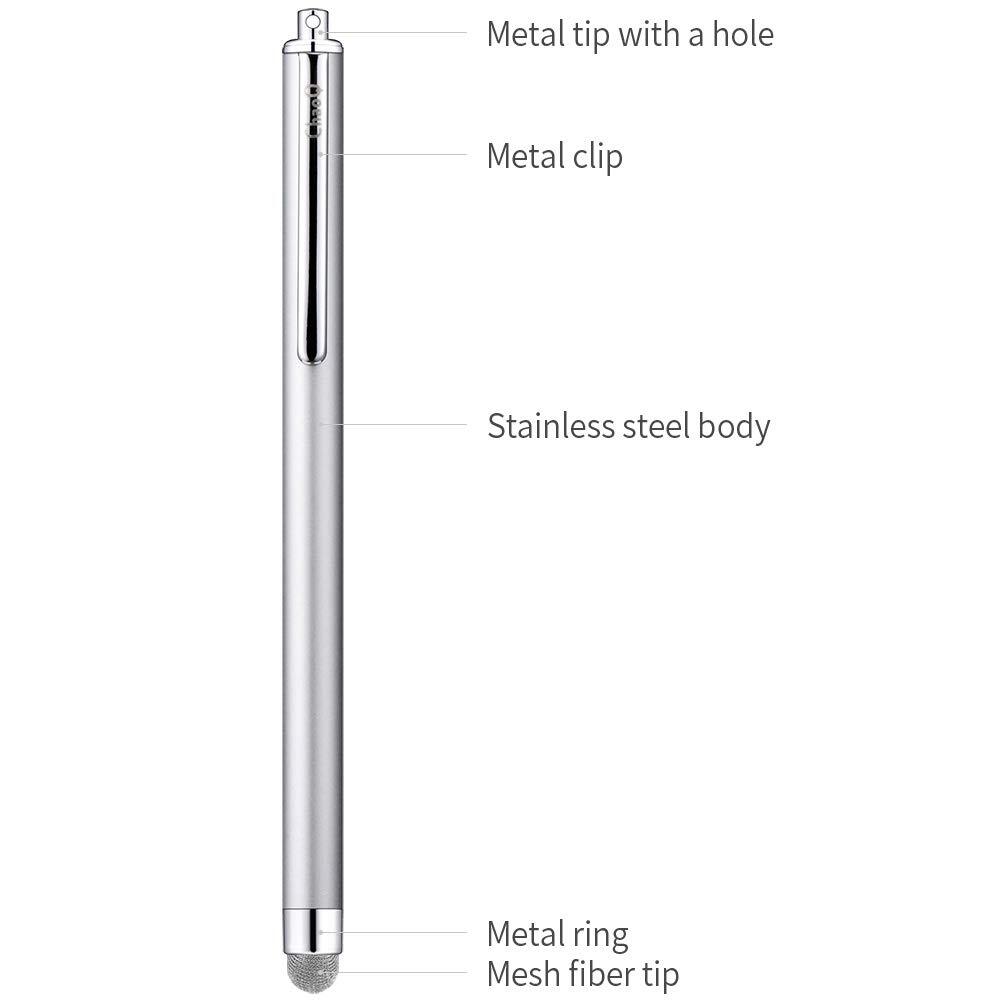 6 Pack Universal Stylus Pen For Touch Screens With Replaceable Tips 6 Colors