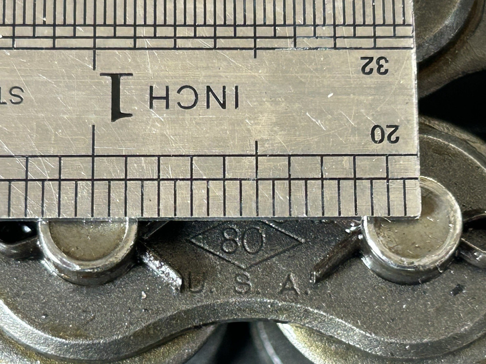 Diamond Cottered Steel Roller Chain #80 9' Length
