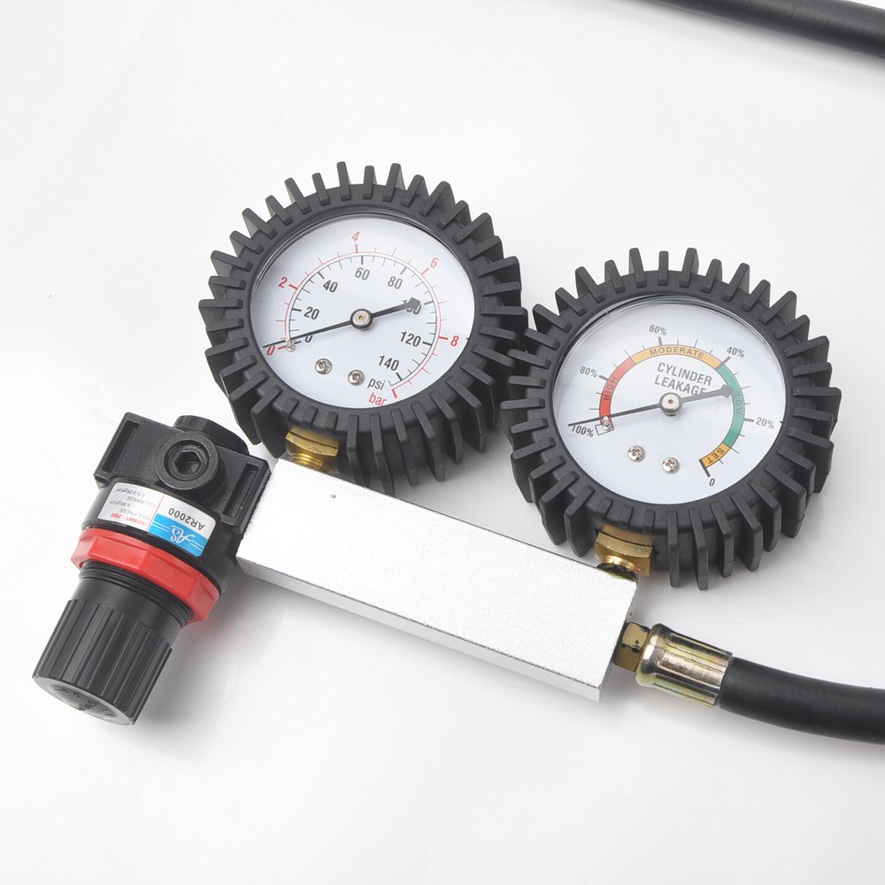Cylinder Leak-Down Tester Leakage Leak Detector Engine Compression Tester Gauges