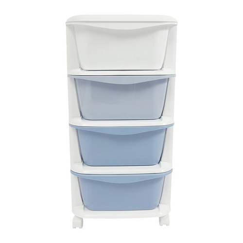 4-Tier Gradient Toy Organizer with Wheels - Durable & Stylish Storage Solution