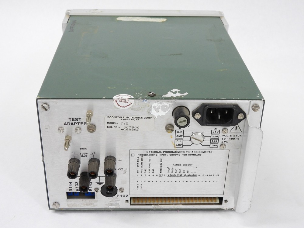 Boonton Electronics 72B Capacitance Meter (powers up, meter moves)