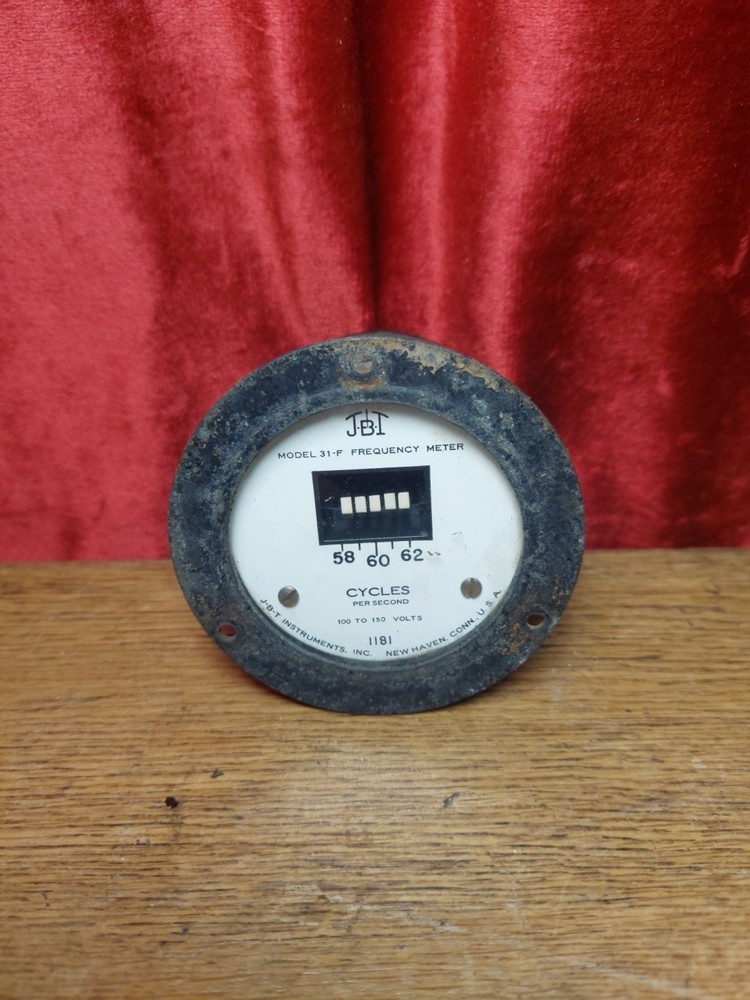 Vintage "JBT" Frequency Meter Gauge