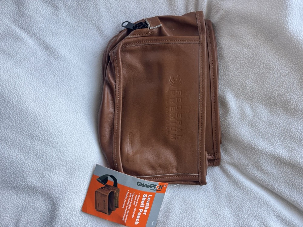 Champion Federal Pemium Ammunition Leather Shell Double Pouch *45855*