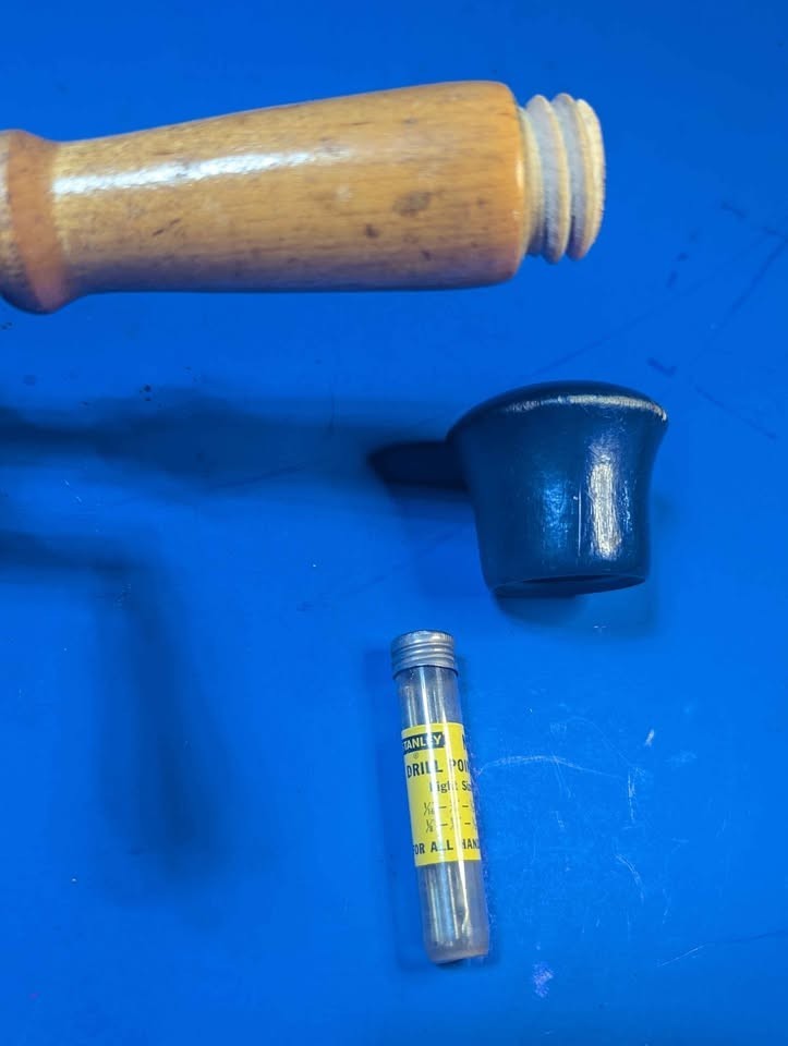 Vintage Hand Drill & Stanley Bits USA Made