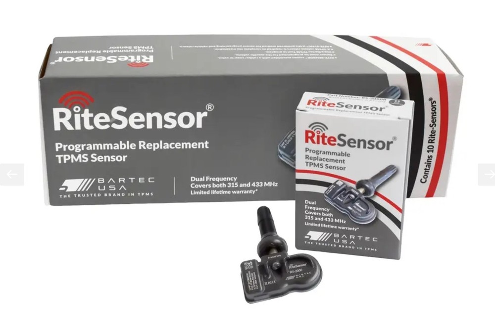 (4-PACK) BARTEC RITE-SENSOR 315/433MHZ PROGRAMMABLE TPMS WITH RUBBER VALVE NEW