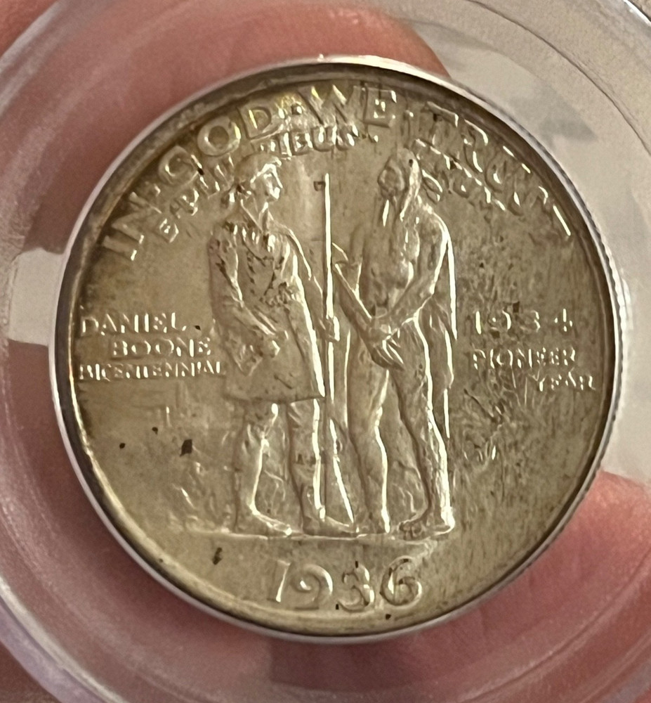 1936 Boone Commemorative Half , Gem uncirculate PCGS MS 66 ,better date & grade