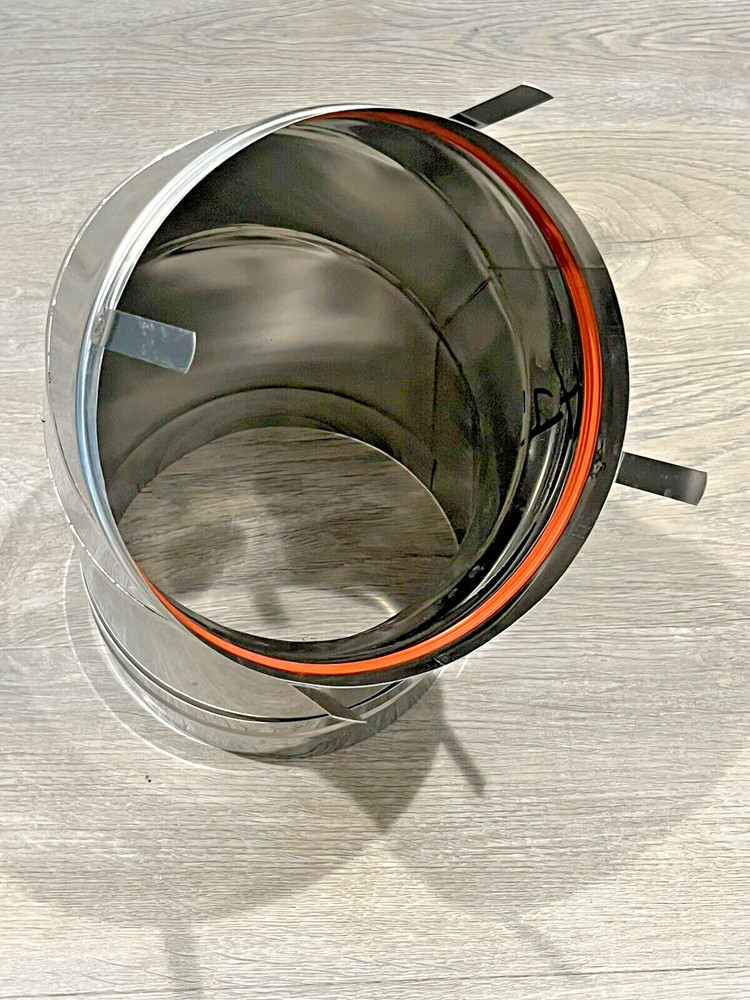 Heat-Fab 8" Saf-T Vent EZ Seal 45 Degree Elbow 29-4c 9811 Stainless Steel