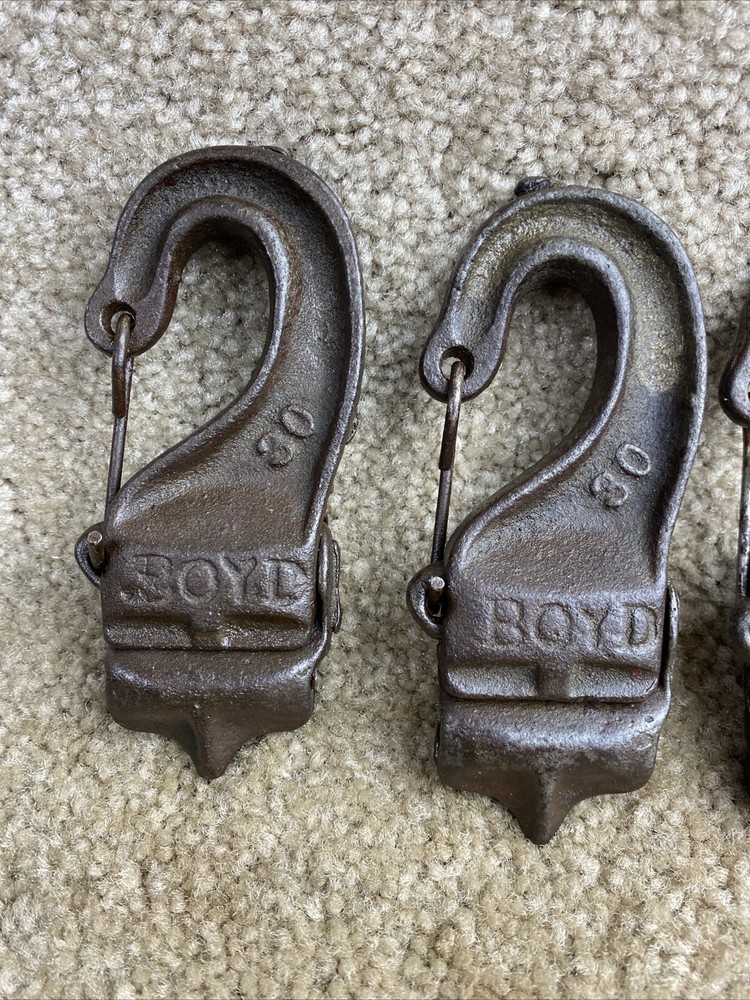 Vintage Cast Industrial/Farm Track Hooks
