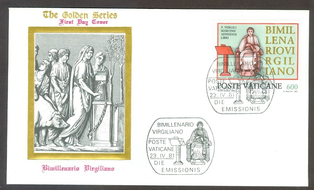Vatican City Sc# 685-6: Virgil on FDC