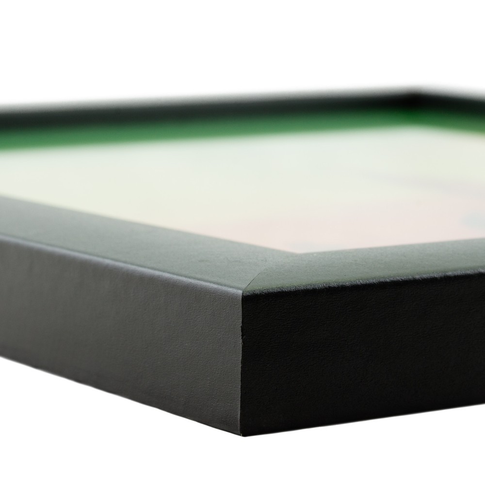 Craig Frames Contemporary 1", Modern Black Picture Frame With Single White Mat