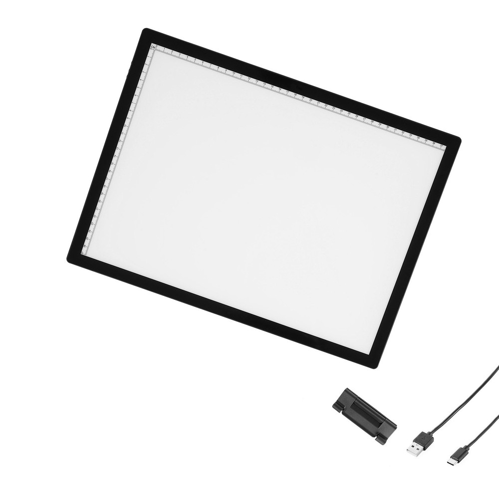 [New]]Light Board, A3 LED Light Pad with 6 Level Dimmable Brightness, Rechargeab