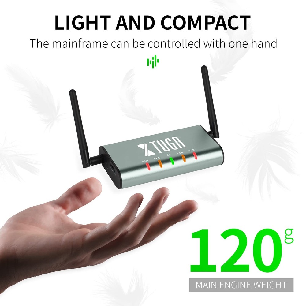 XTUGA UF4600 4 Channel UHF Wireless Microphone System Cordless Microphone wit...