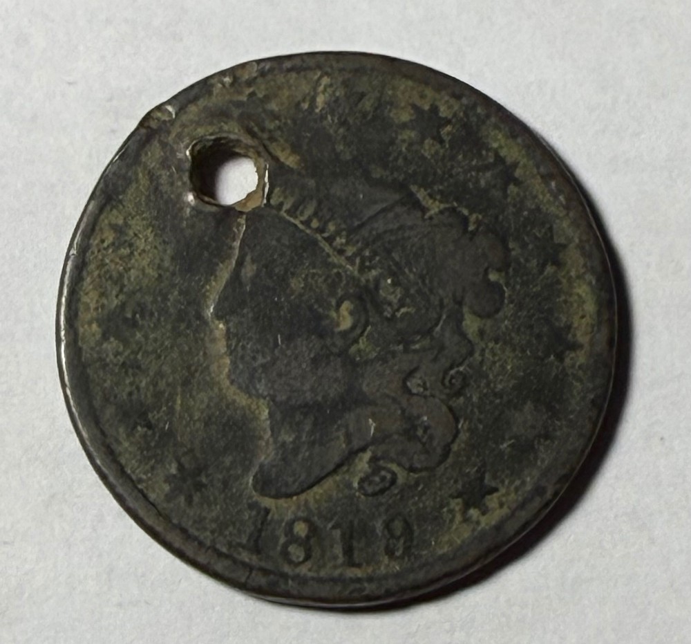1819/8 coronet head large cent