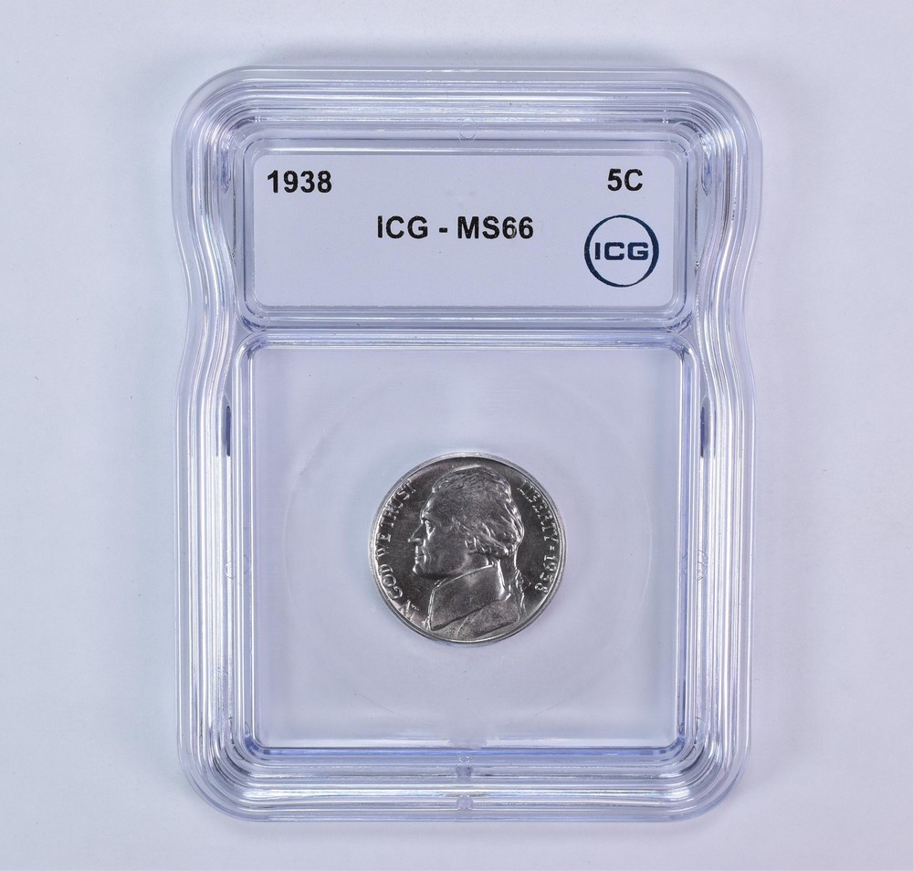 1938 Jefferson Nickel MS66 ICG