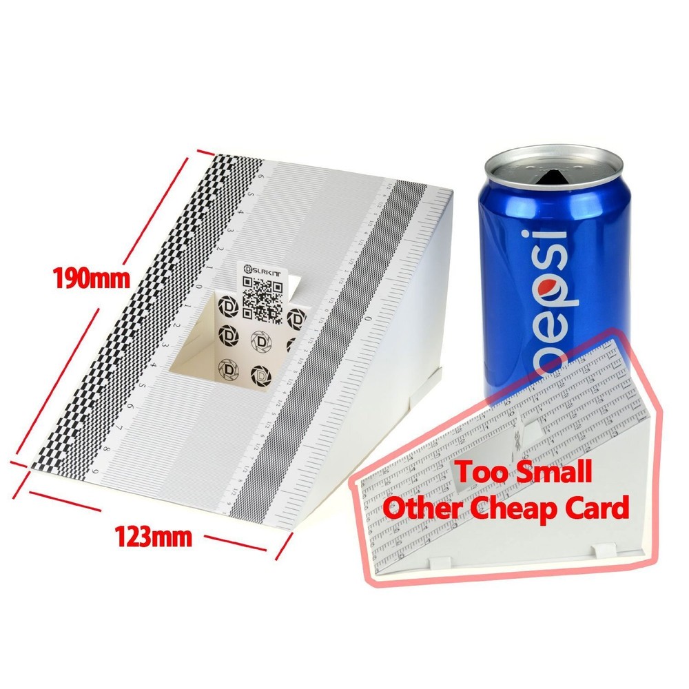 Lens Focus Calibration Tool Alignment Ruler Folding CardPack of 2