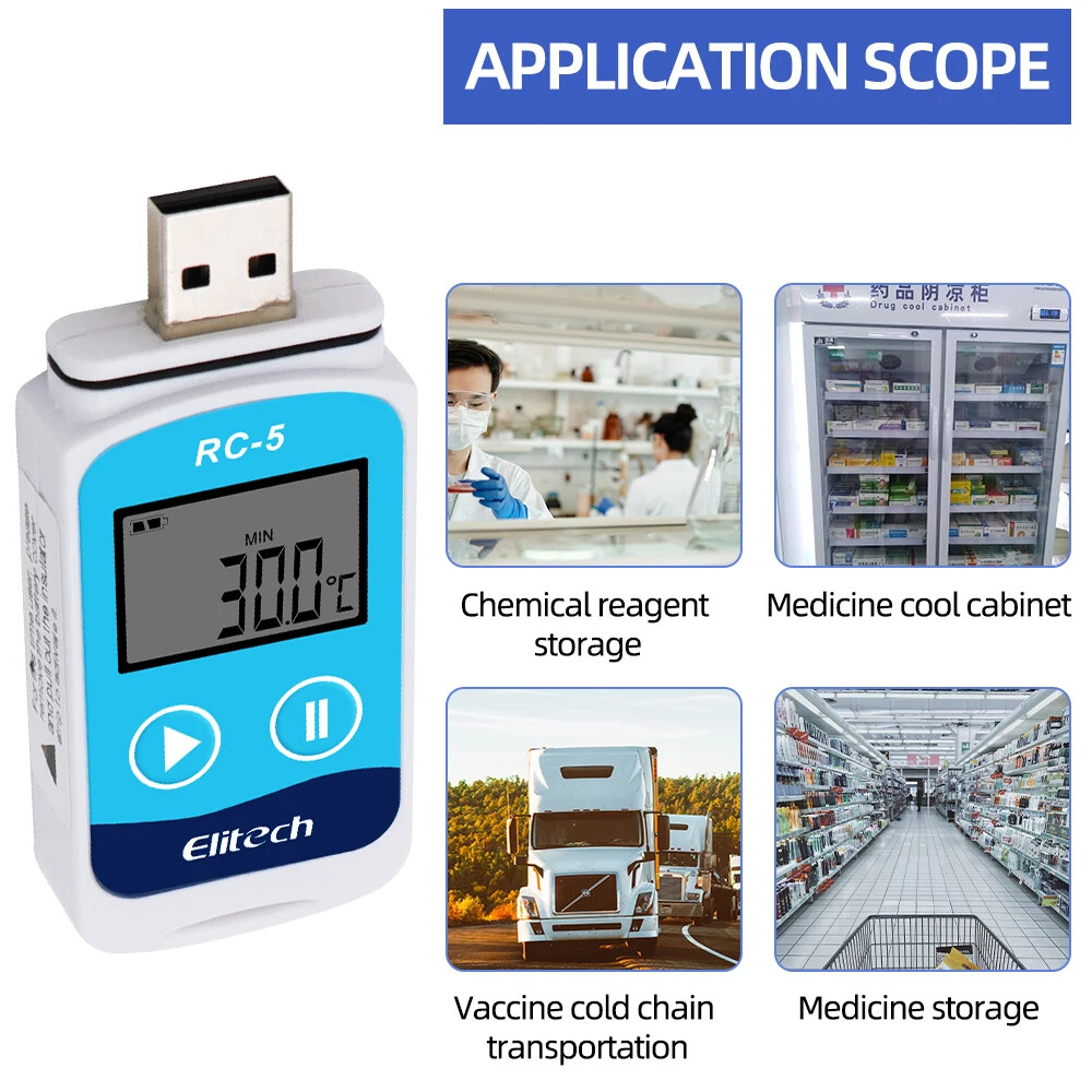 RC-5/RC-5+ USB Data Logger Datalogger Recorder for Refrigeration Cold Transport