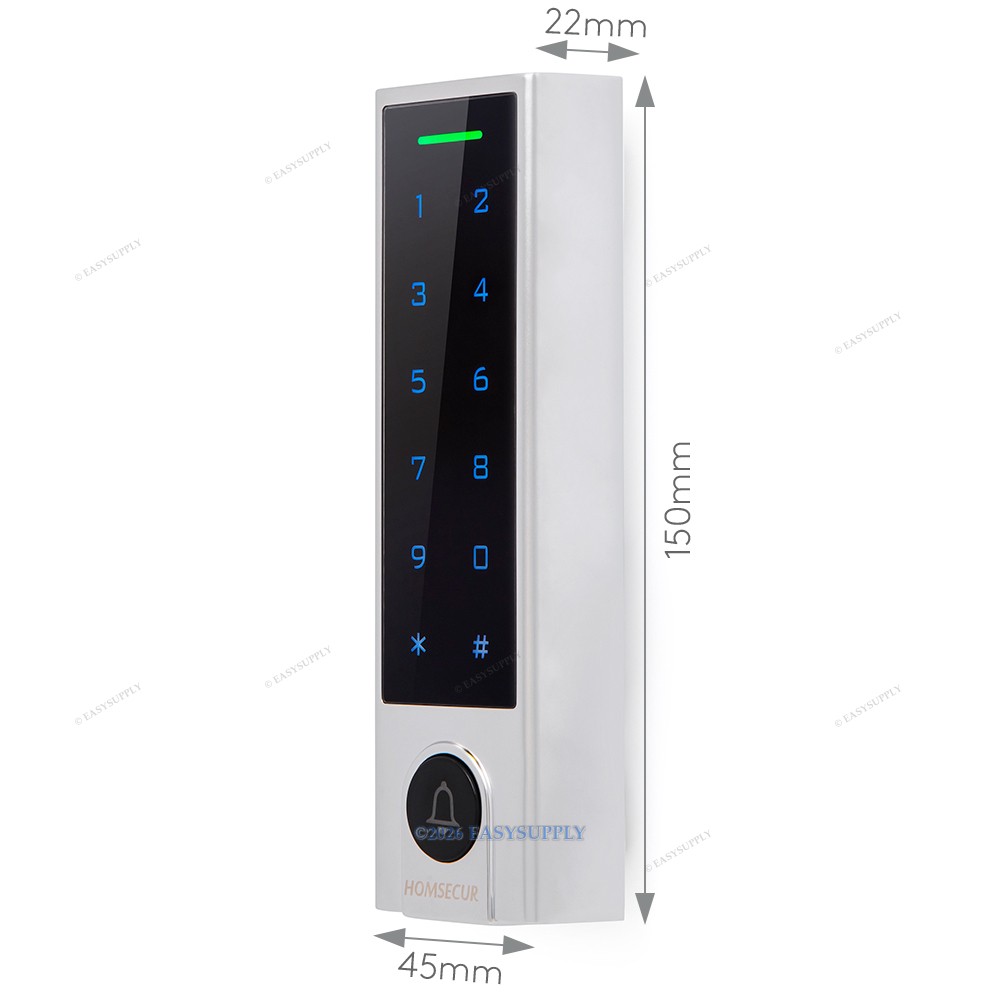 Touch Keypad Entry Access Control Unit With 10pcs Keyfobs Up to Max 1000 Users