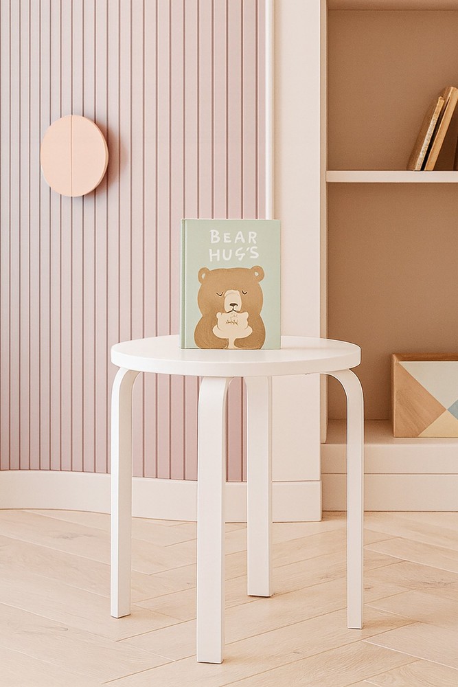 Wood Nightstand Side Table Brilliant White