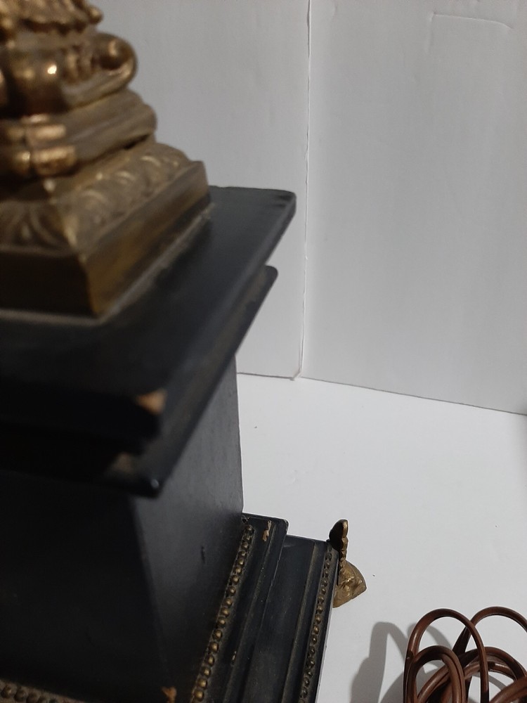 Antique Brass Column Table Lamp