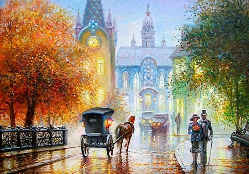 Diamond painting kit - Rainfall fall by Diamondmosaic