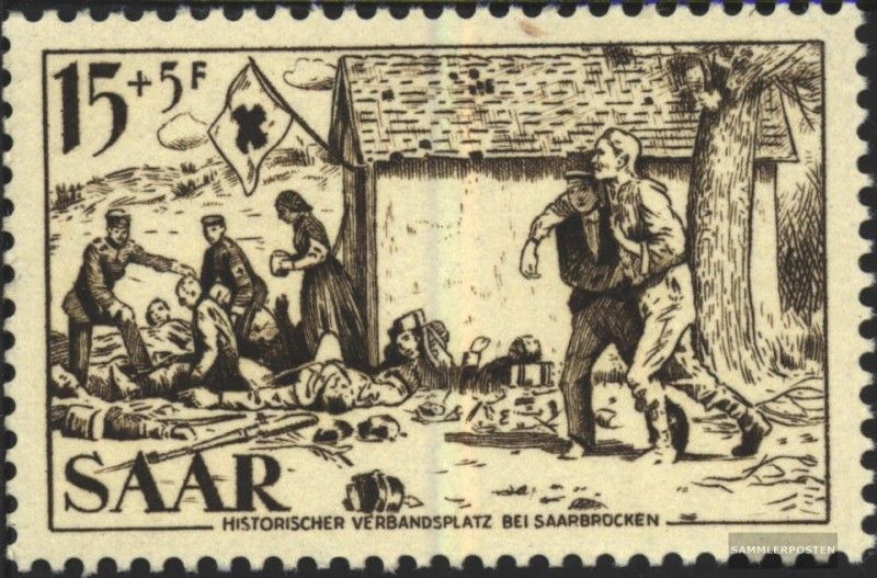 Saar 370 (complete issue) used 1956 Red Cross
