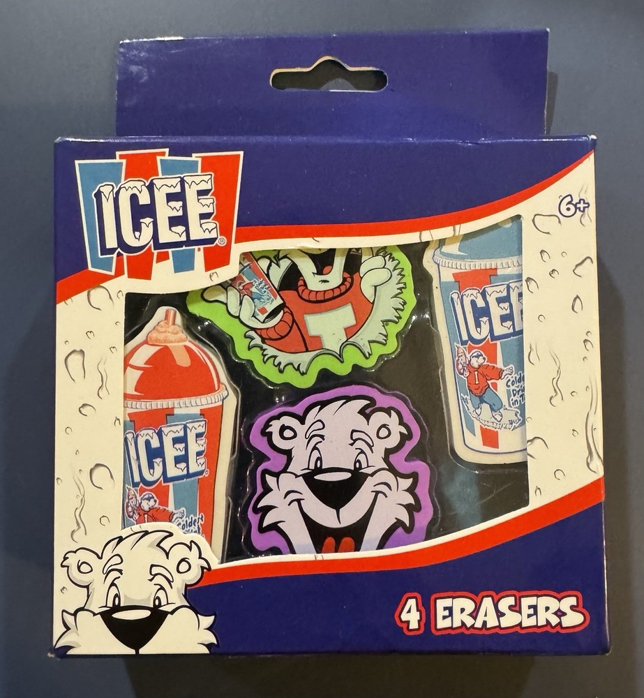 Icee Eraser 4 Pack New In Box