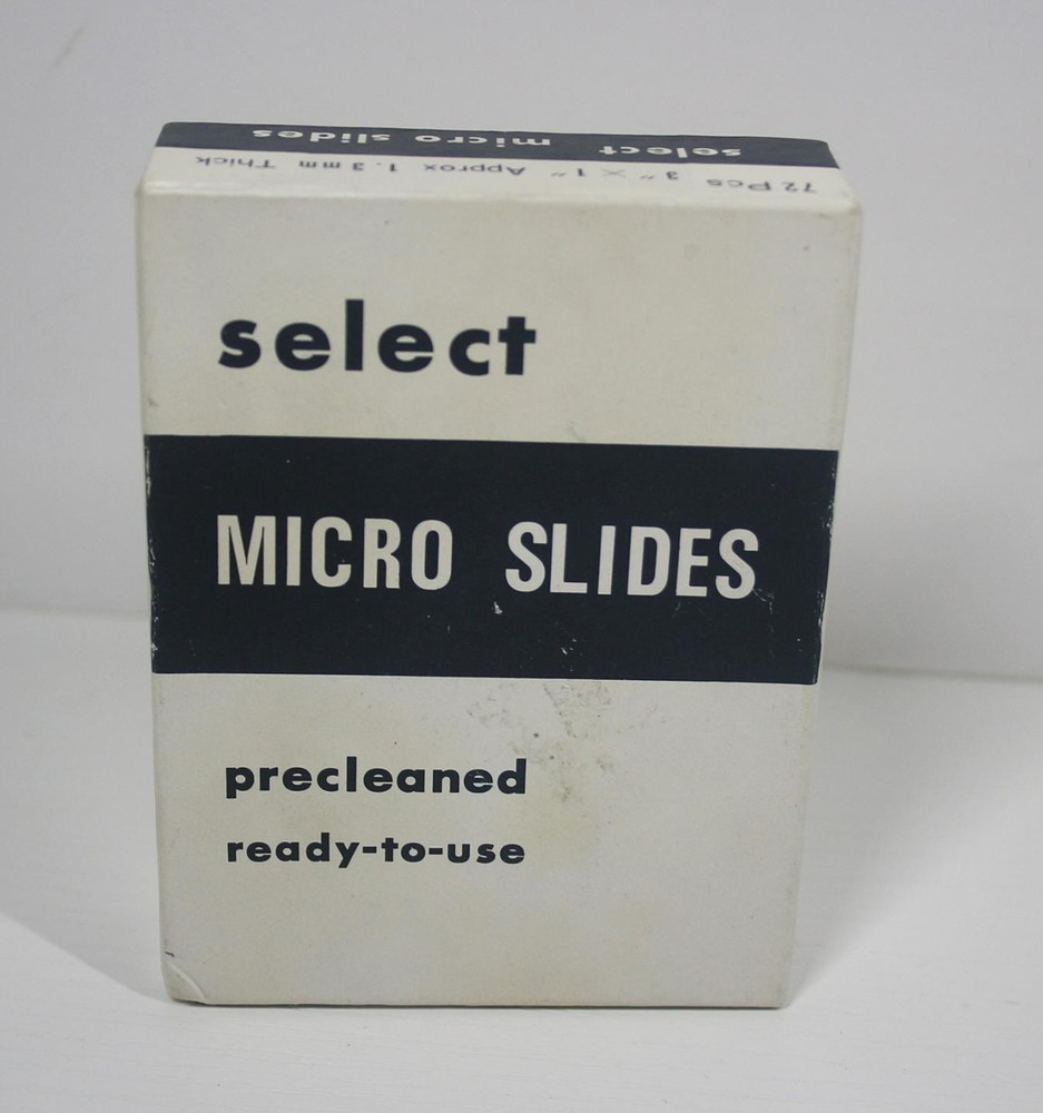 Select Micro Branded Microscope Slides Partial Box  Vintage