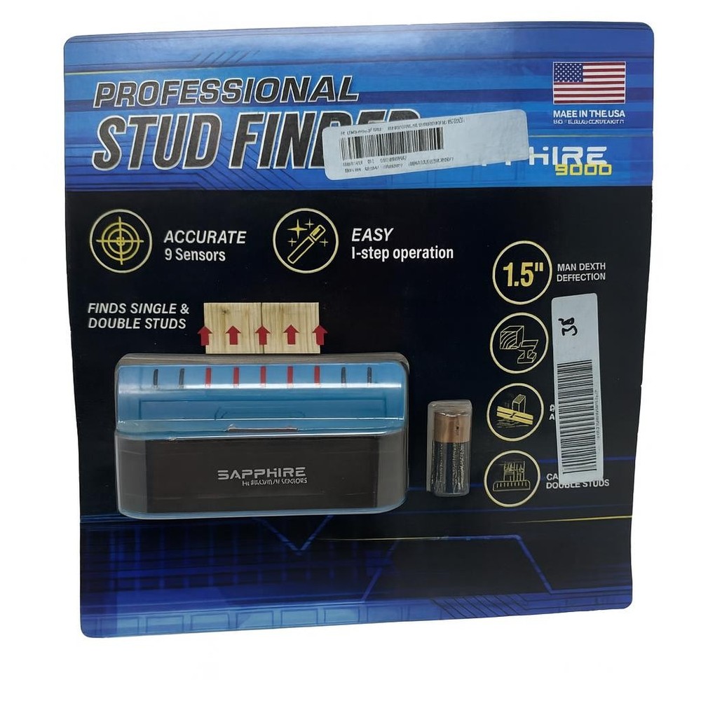 Sapphire 9000 Stud Finder Generic Blue Wall Scanner Tool