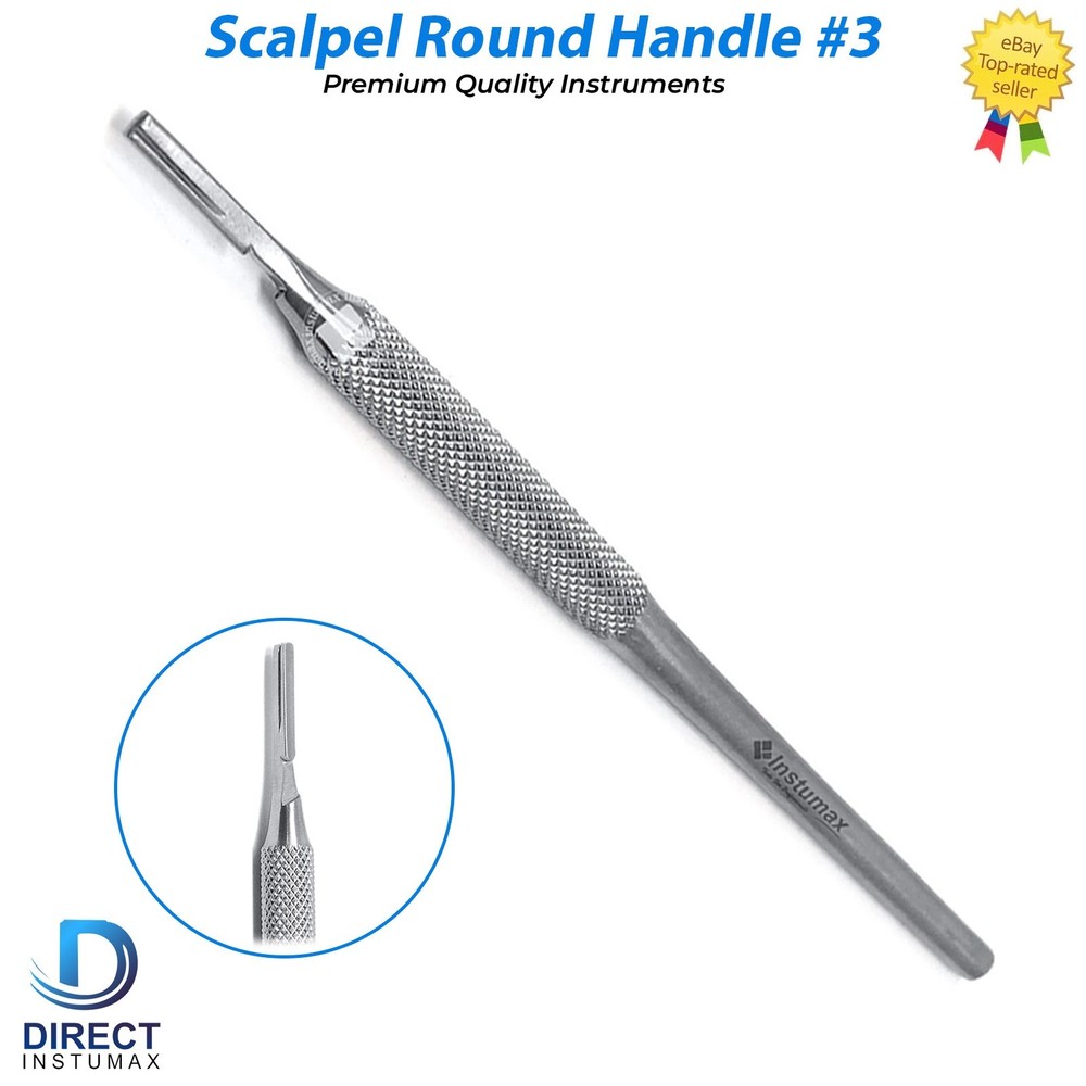 Surgical Scalpel Handle Holder With Round Pattern German Stainless
