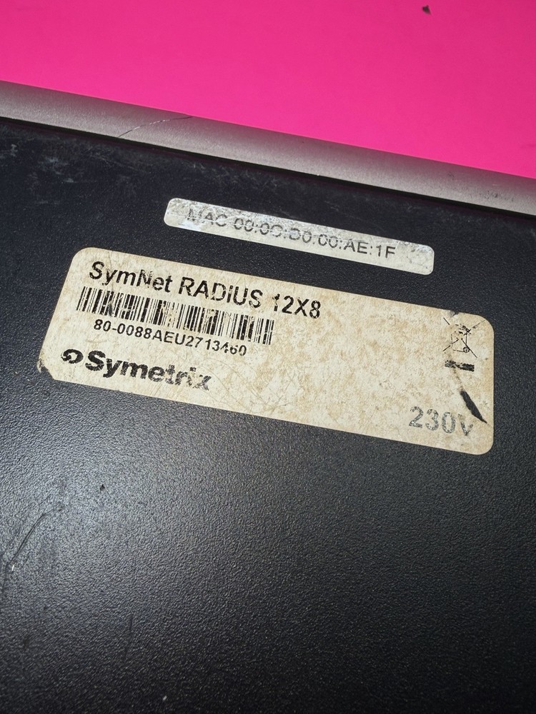 Symetrix Symnet Radius 12x8 Audio DSP Controller UNIT ONLY READ