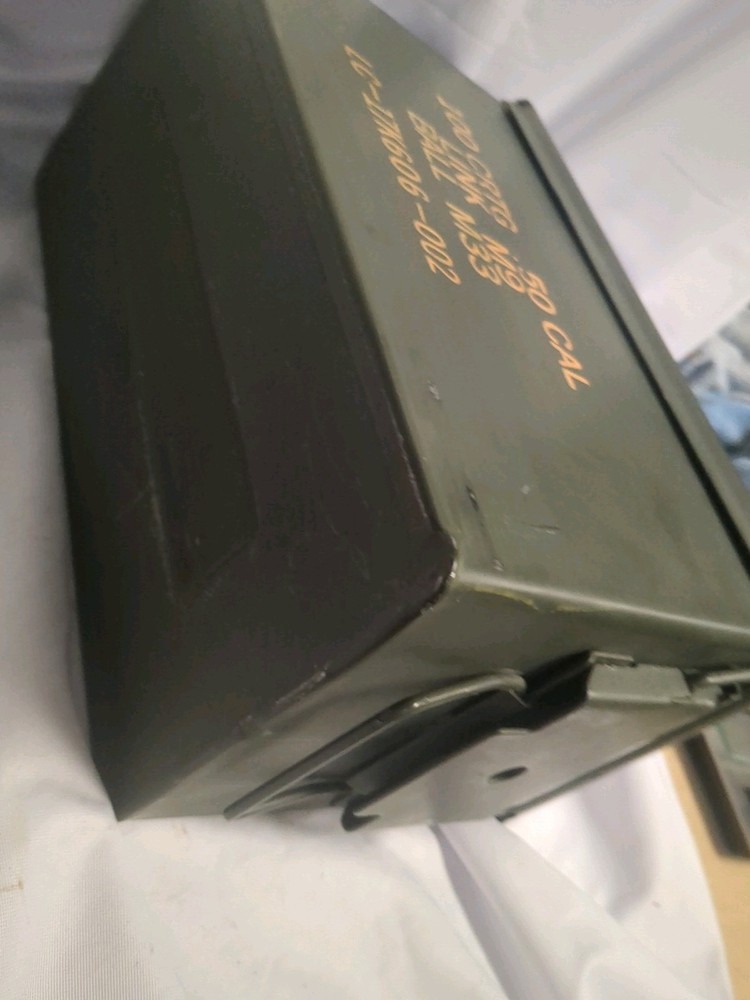 Metal Military Ammo Box Empty Storage Container