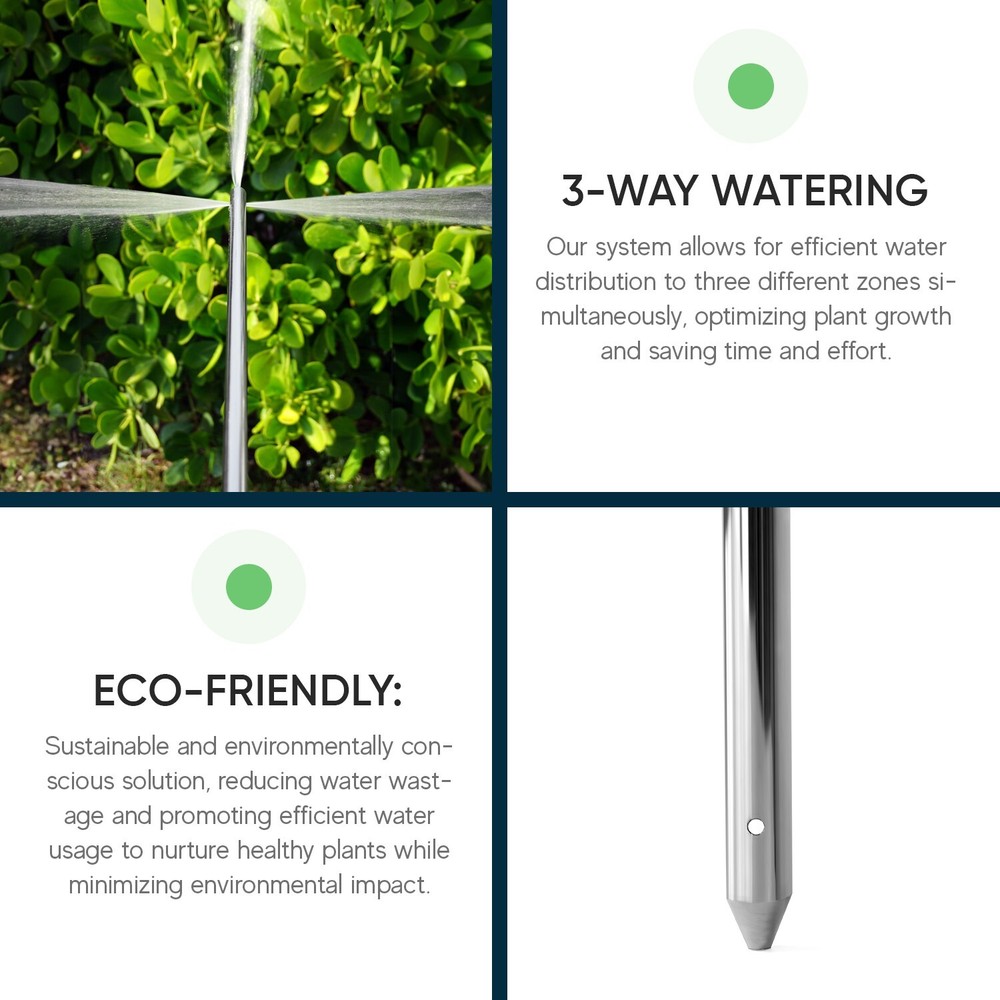 Varomorus Stainless Steel Deep Root Tree Watering Tool Irrigation System 5 Units