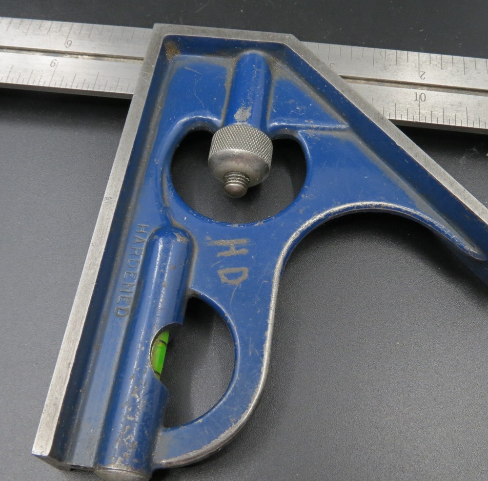 Vintage Scherr Tumico Combination Square Set Machinist Tool