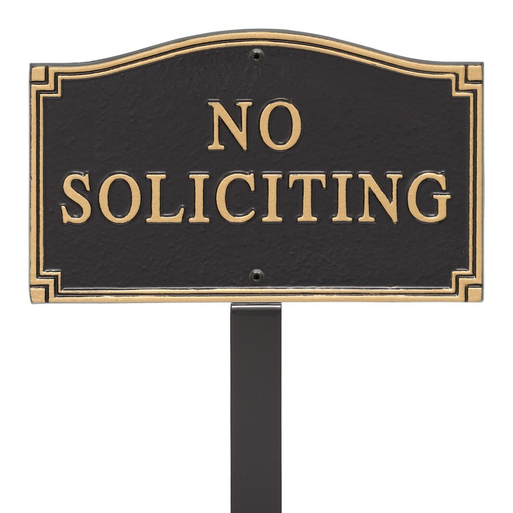 No Soliciting Lawn/Wall Statement Sign